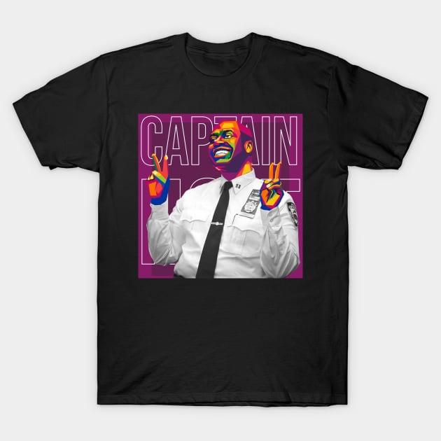 captain holt wpap T-Shirt by cool pop art house